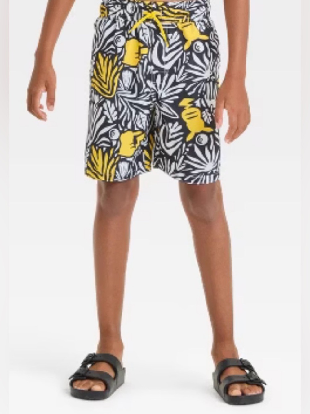 Pokemon  Swim Trunks Black & Yellow Size Small NWT